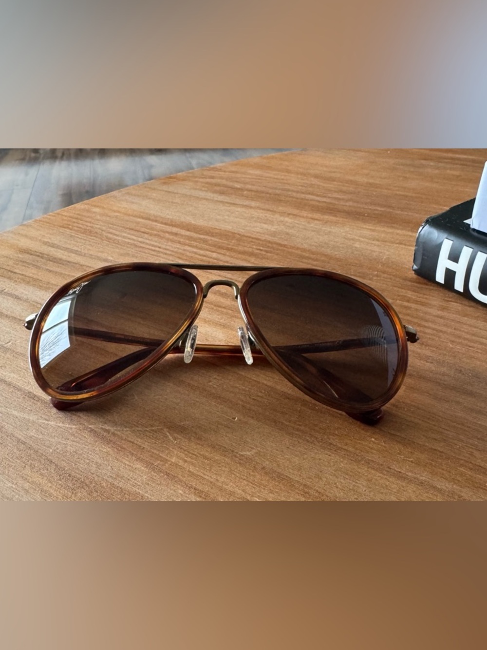 Maui Jim Honomanu sunglasses – Tortoise/Gold Aviator - Picture 2 of 5